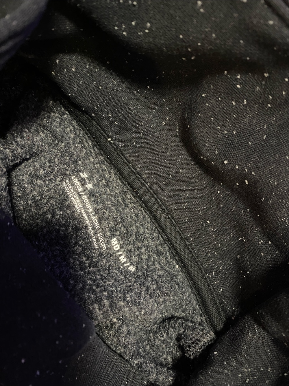 Under Armour Black Speckle Pullover Hoodie with Logo - Picture 7 of 10